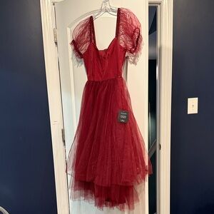 Lulu's Red Midi Dress